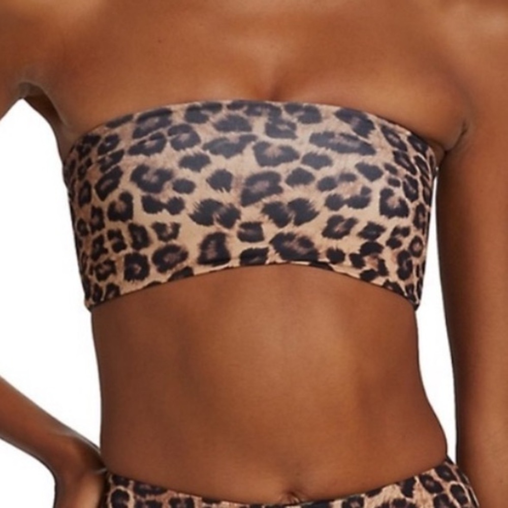 Good American Leopard Print Bandeau